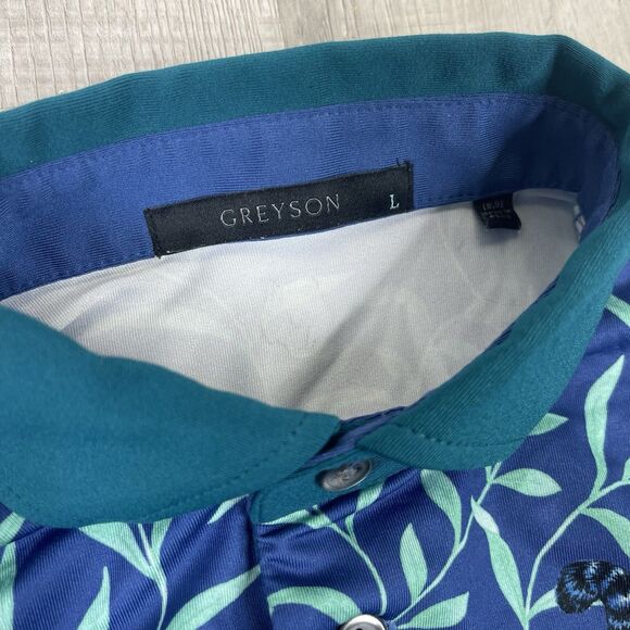 Greyson Golf Youth Tiger Floral AOP Print Polo Youth Size Large EUC I - Picture 5 of 9